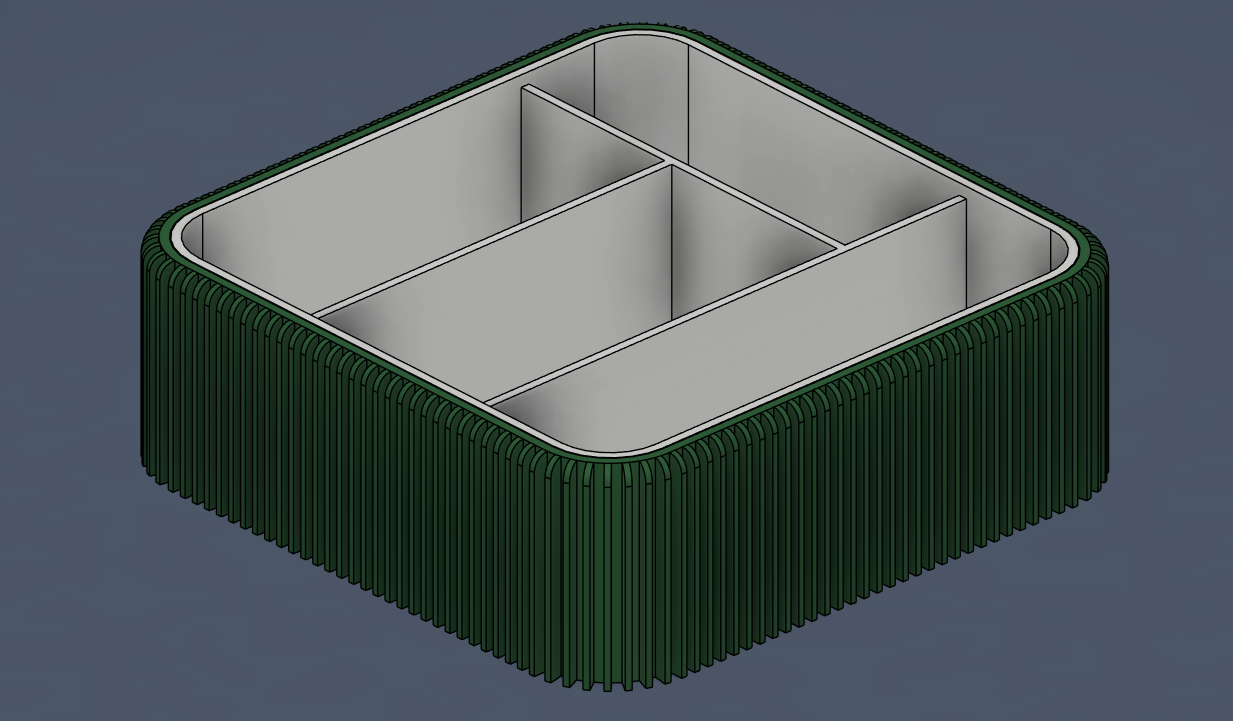 Modern Ribbed Desk Organizer / Modular Catch-All Tray