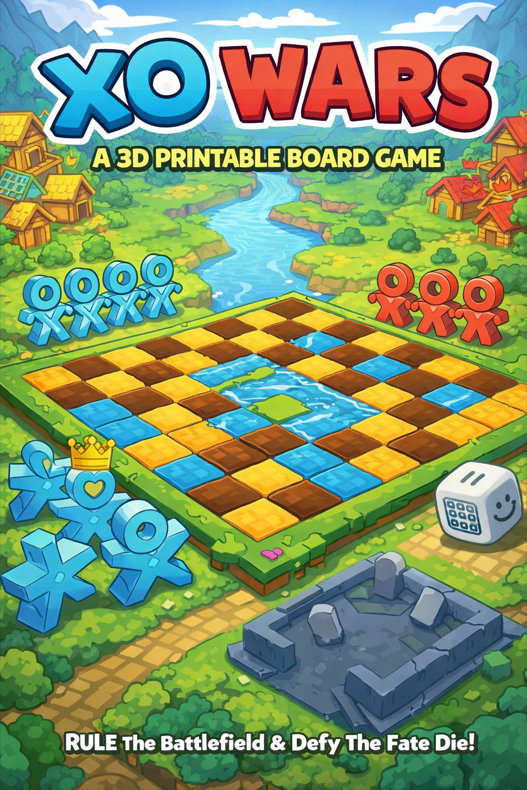 XO Wars - A 3D Printable Boardgame