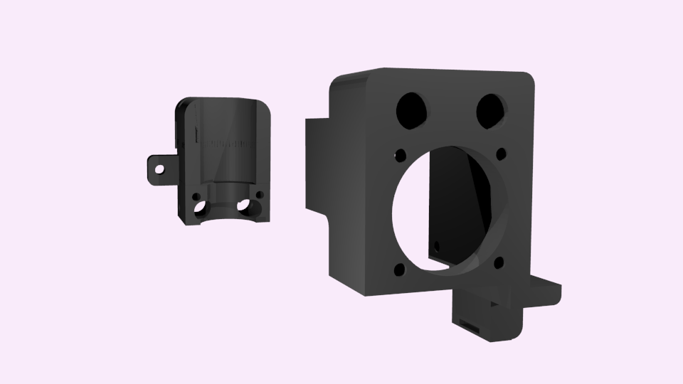 CR10-S E3D Clone Extruder Mount (Large & Small Nozzles)