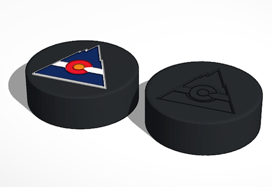 Colorado Rockies NHL Hockey Puck Logo