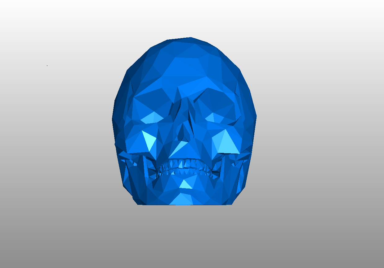 Low poly skull