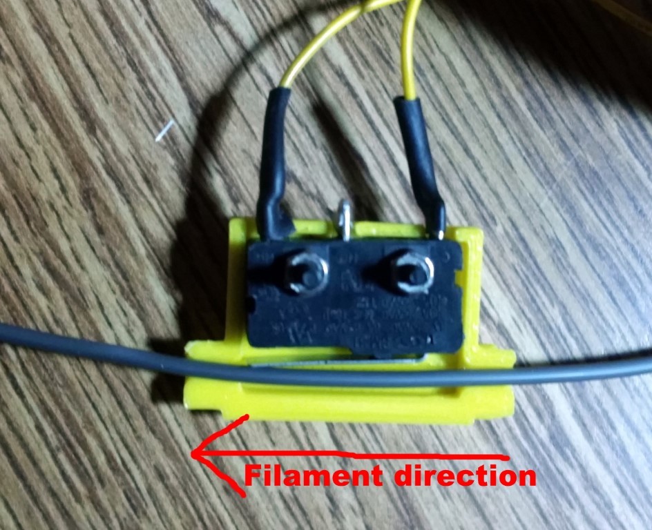 Filament Alarm Microswitch mount