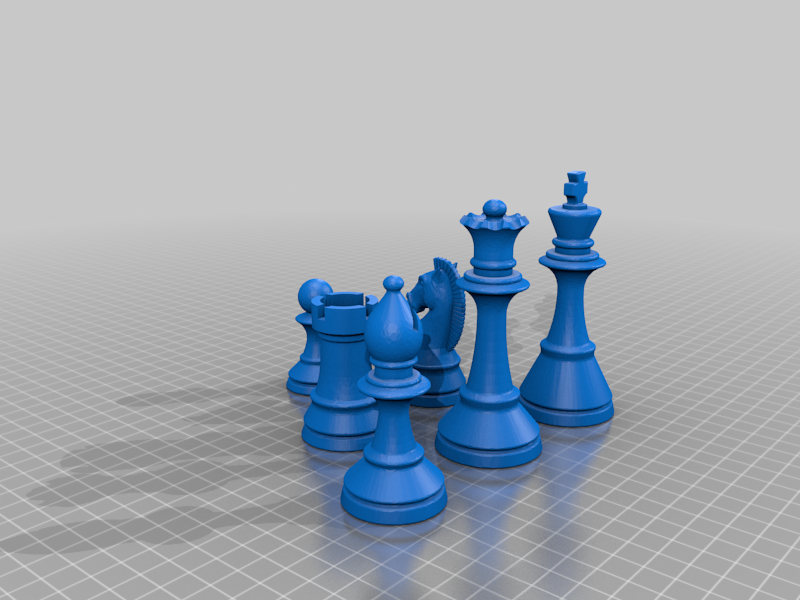 Staunton Chess Piece Set / Chessmen - coin weighted, 4 inch king
