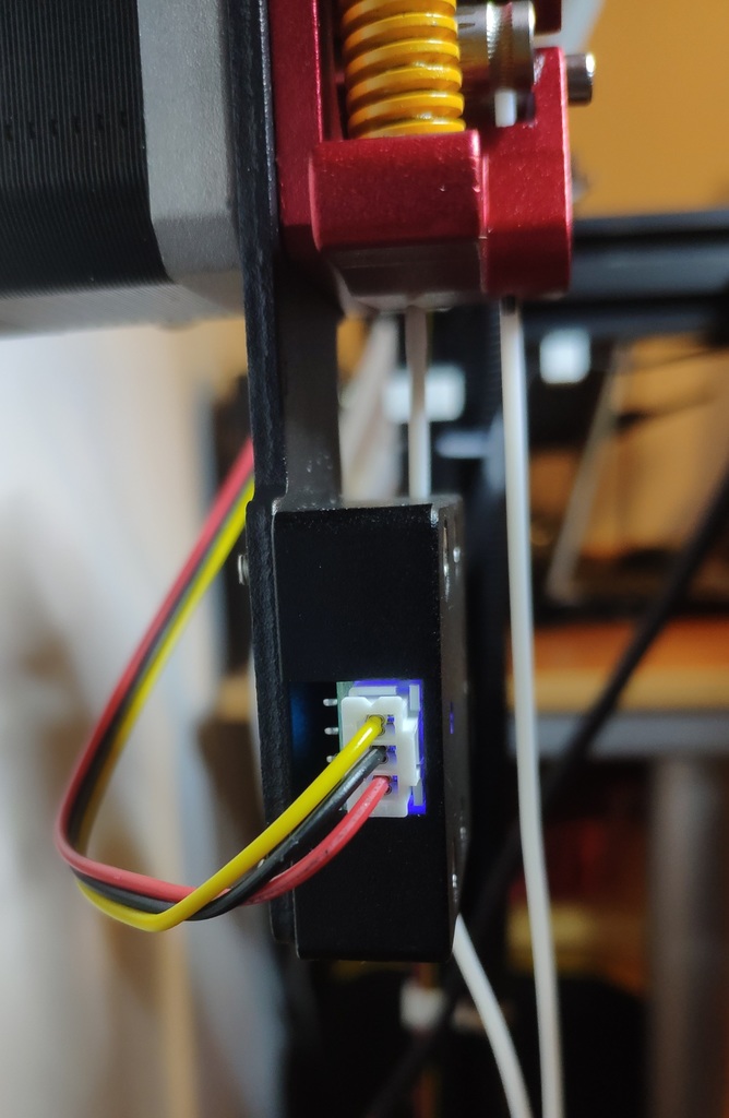 Raiser for filament detector on Ender 5 Plus with dual gear all metal extruder