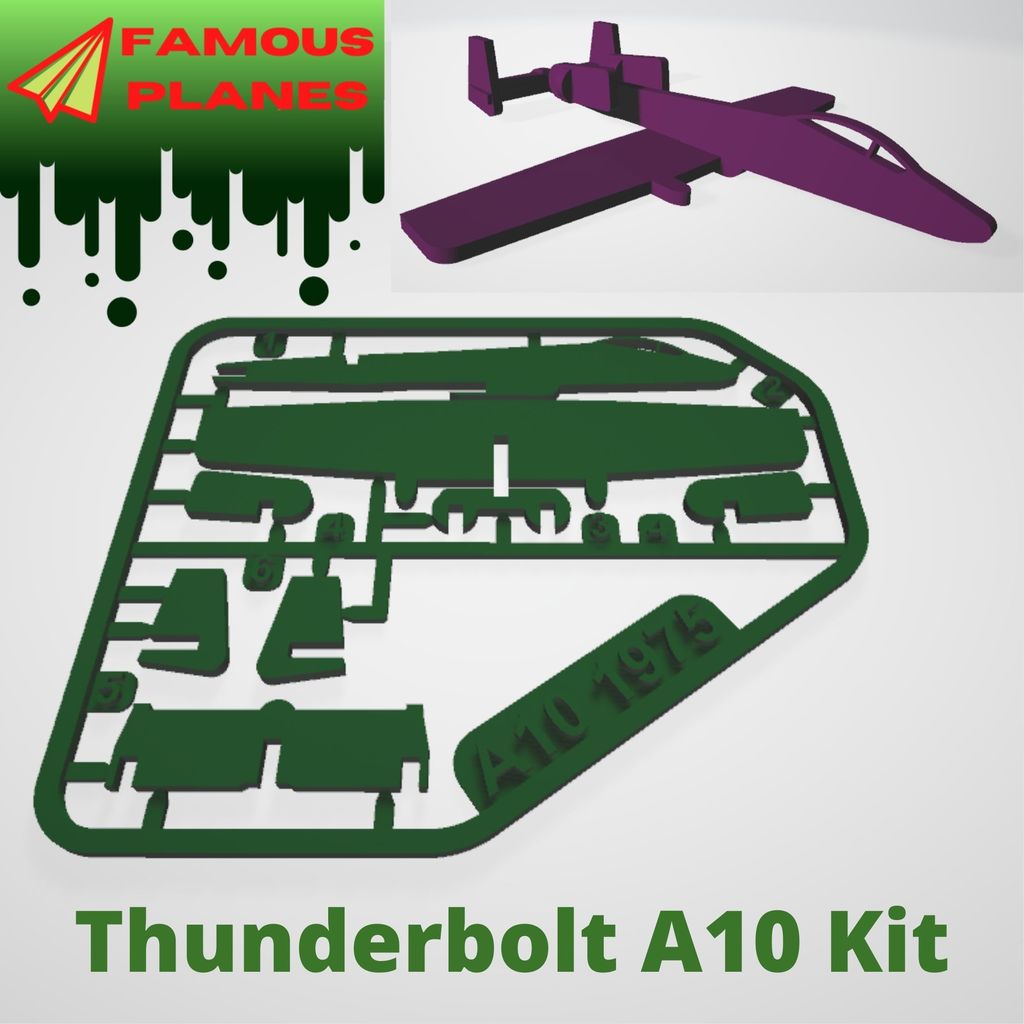 FAMOUS PLANES - Thunderbolt A10 kit card