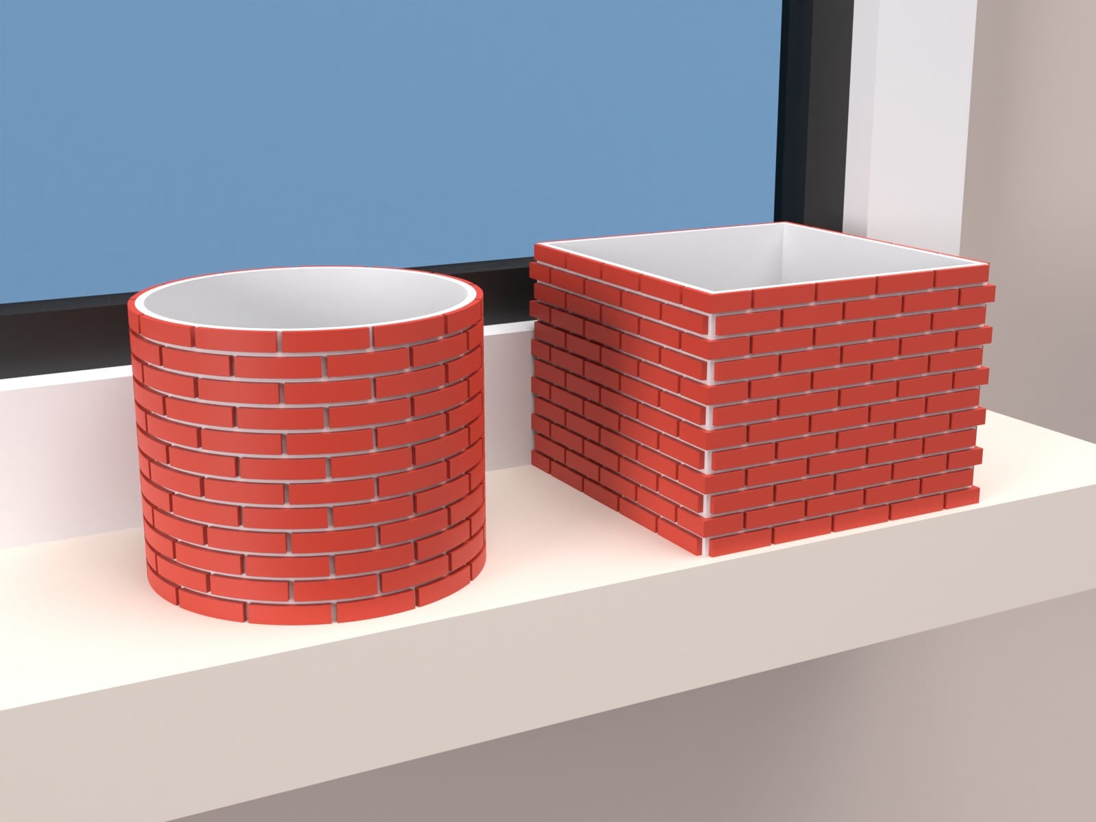 Bricked pots