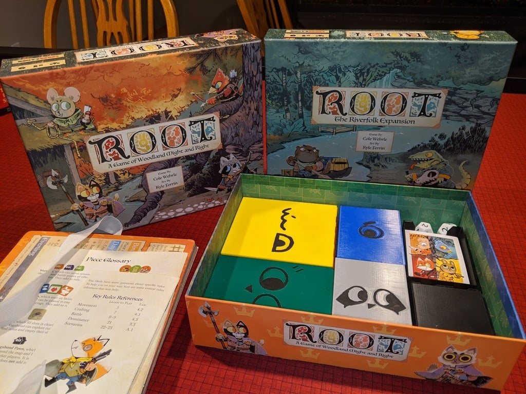 Root and Riverfolk Expansion Board Game Box Insert Organizer