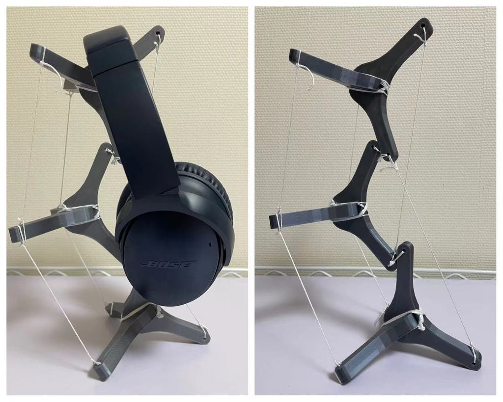  Tensegrity structure headphone stand for Bose qc35