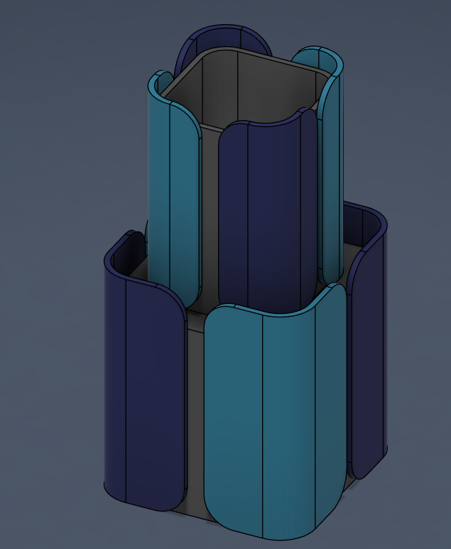 Modern Tiered Slatted Vase / Modular Tall Planter