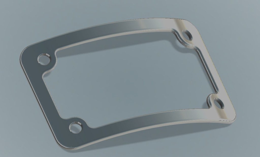 Curved Motorcycle License Plate Cover