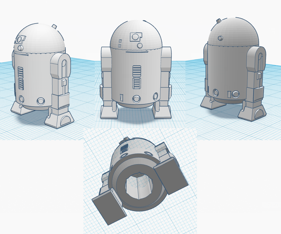 Ei9ht - R2D2 - Bouton extrudeur - Extruder button - A8 - StarWars