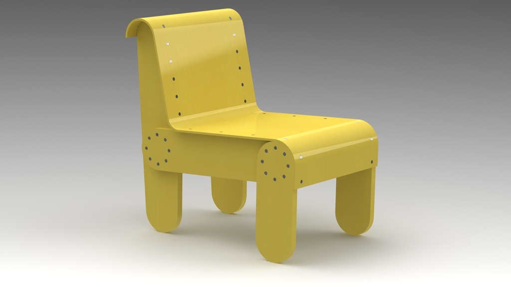 CHAIR WITH LOW BACK 1930 by GERRIT RIETVELD (MINIATURE MODEL 1:5)