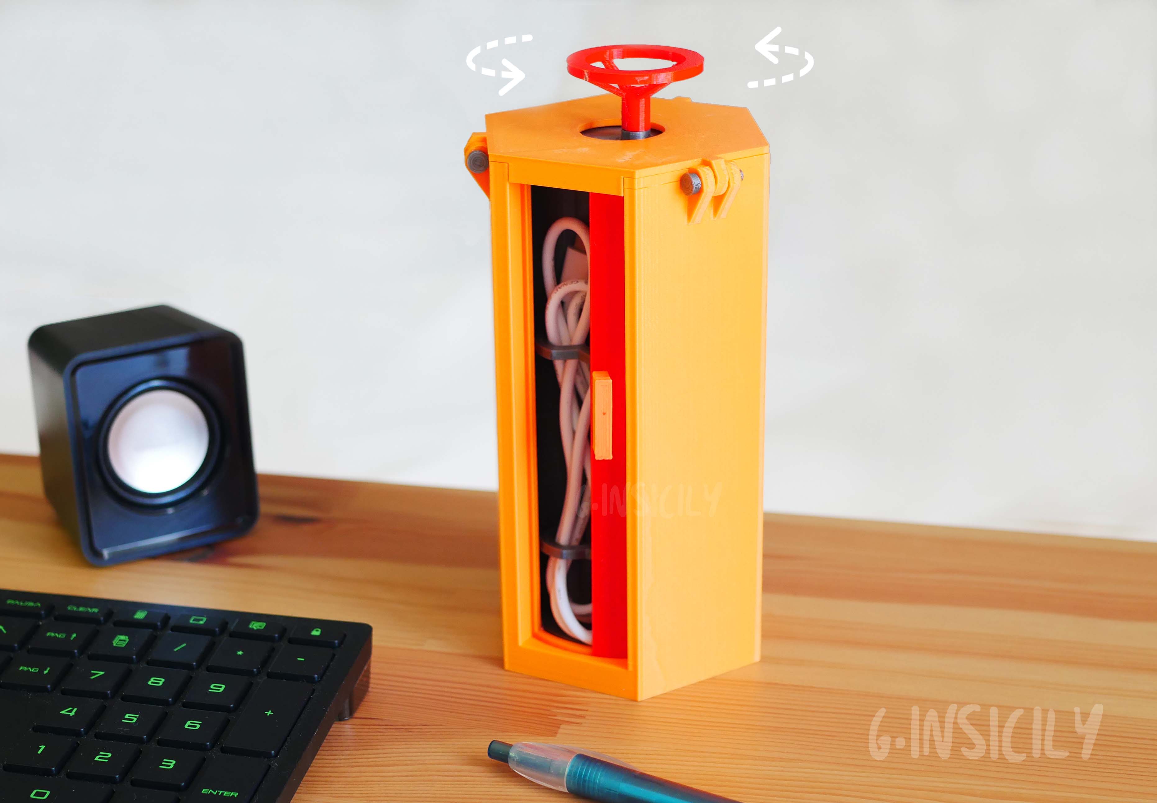 Rotating cable holder