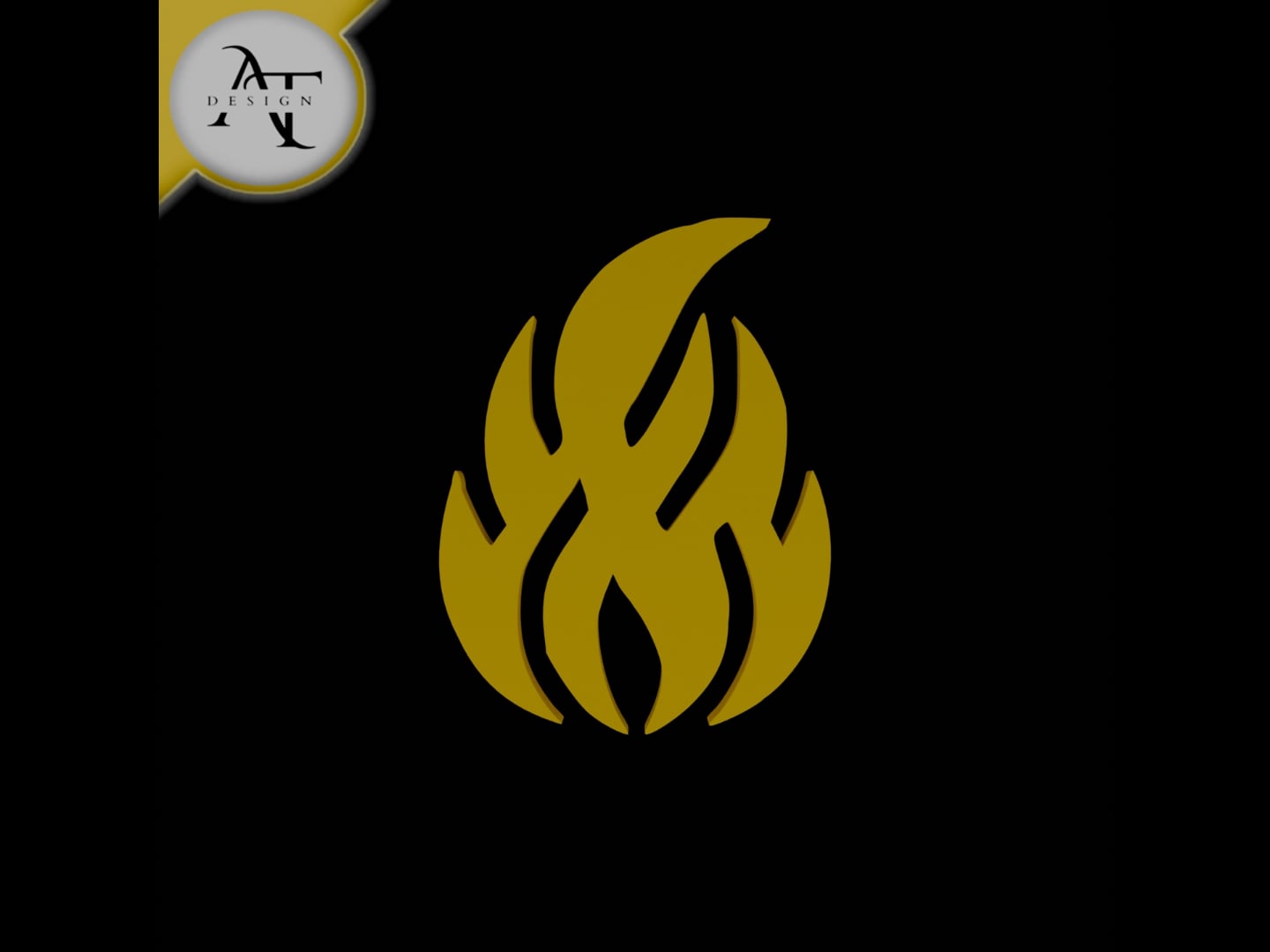 Simple Flame Symbol - 2D Art
