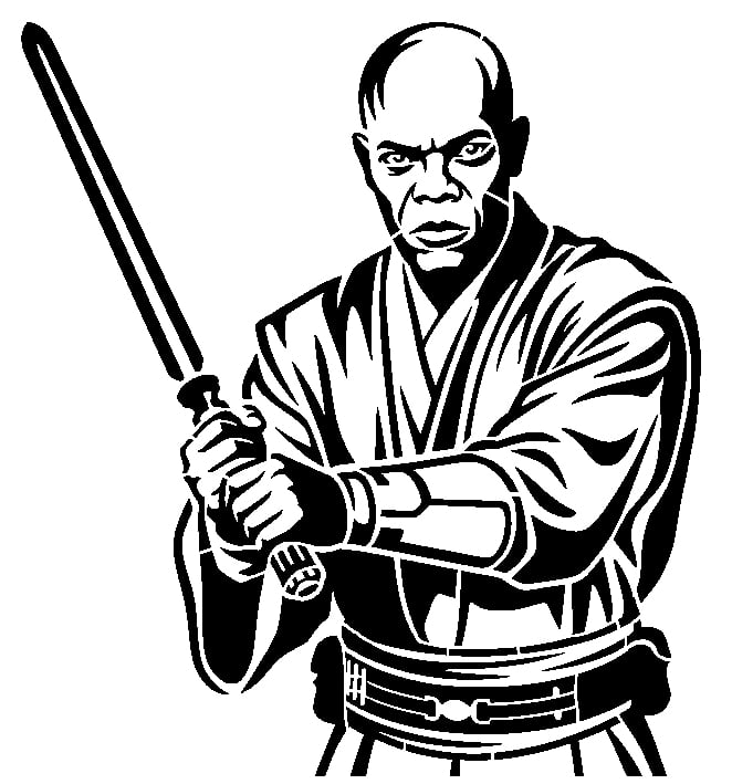 Mace Windu stencil