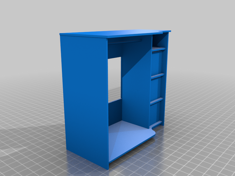 3D Tinkercad designed wardrobe cupboard