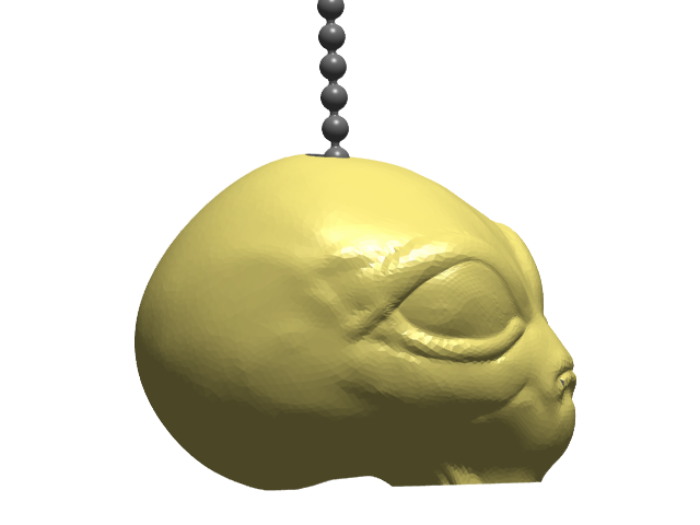 Area 51 Alien Pull Ball Chain, Keychain Knob | Handle | Fob | Finials
