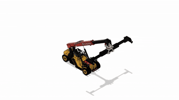 Miniatura 6 do modelo 3D Yellow Reach Stacker (Basic)