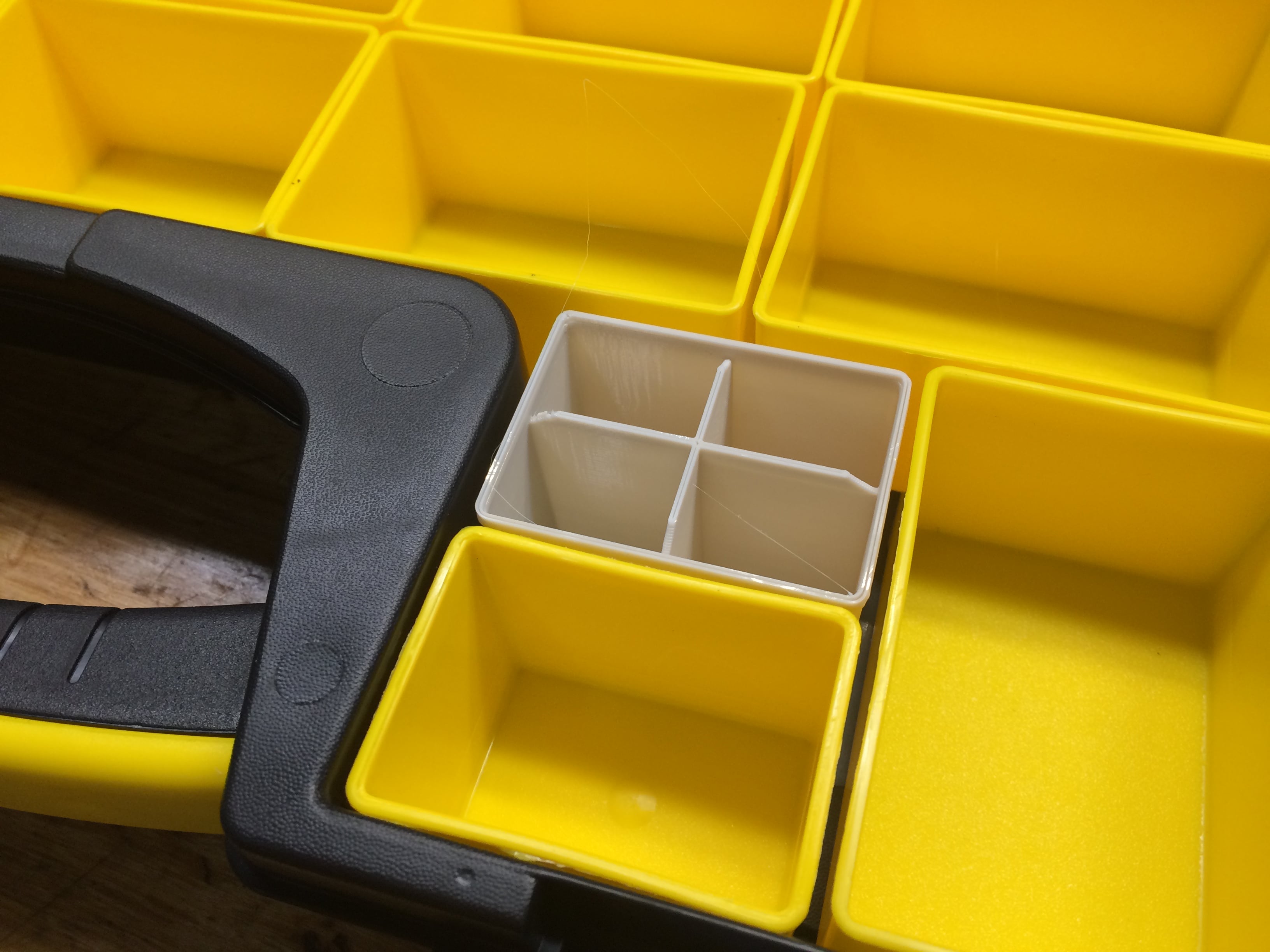 Small parts bins for  Stanley 014725 25-Removable Compartment Professional Organizer
