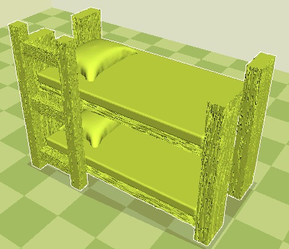 Bunk Bed 28mm for RPG/Dungeon