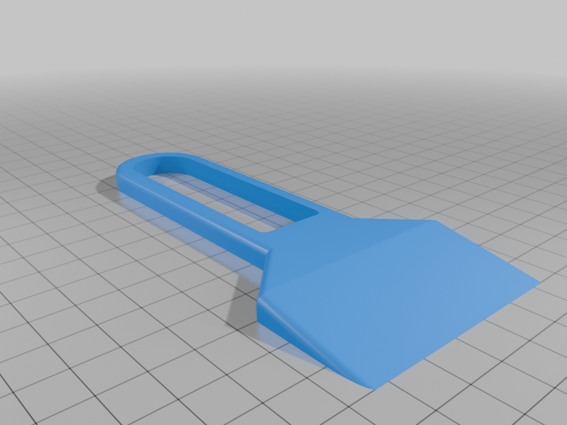Improved scraper with cut out handle