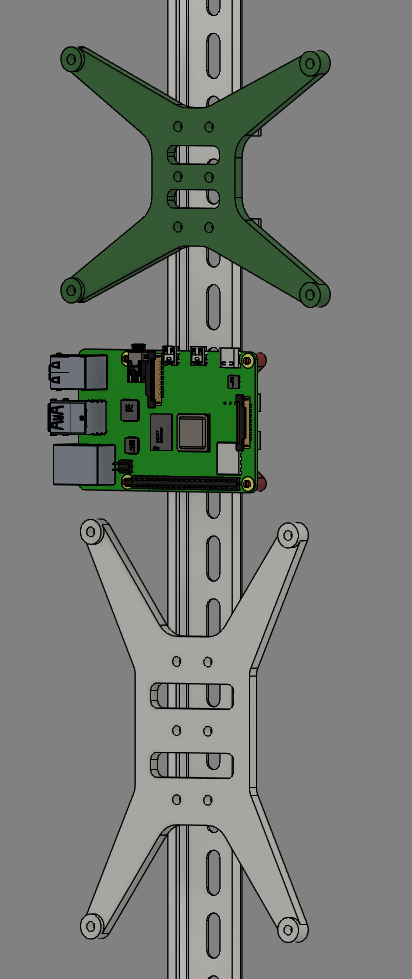 DIN rail mounts for printer controller boards