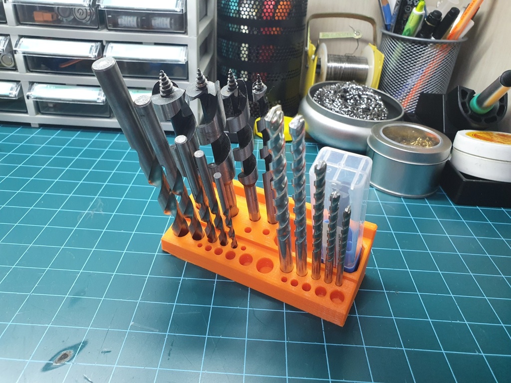 Drill bit holder (for pegboard)