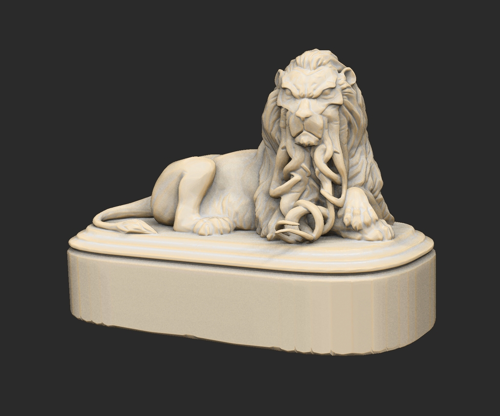 Tentacled Lion Statue Cthulhu