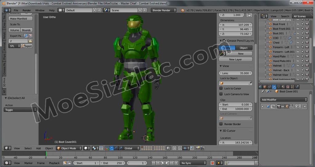 Halo Combat evolved Mark 5 - Low Poly Suit
