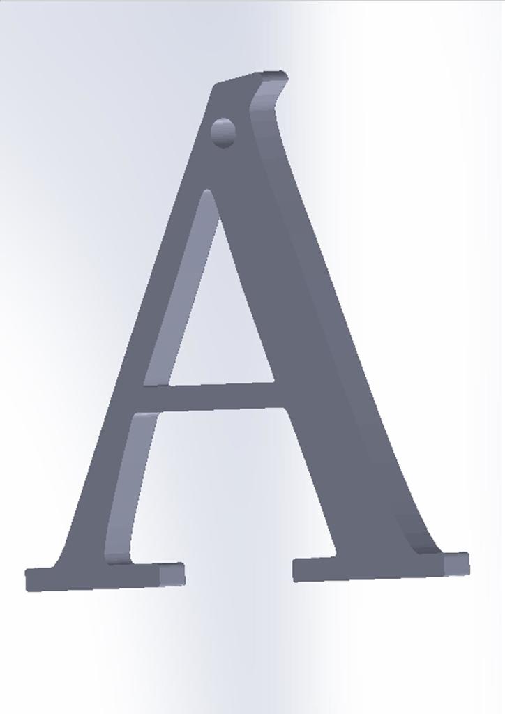 Letter "a" keychain