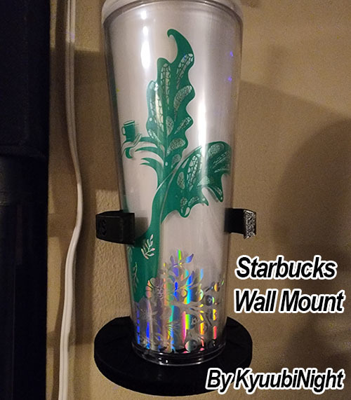 Starbucks Tumbler Wall mounted display