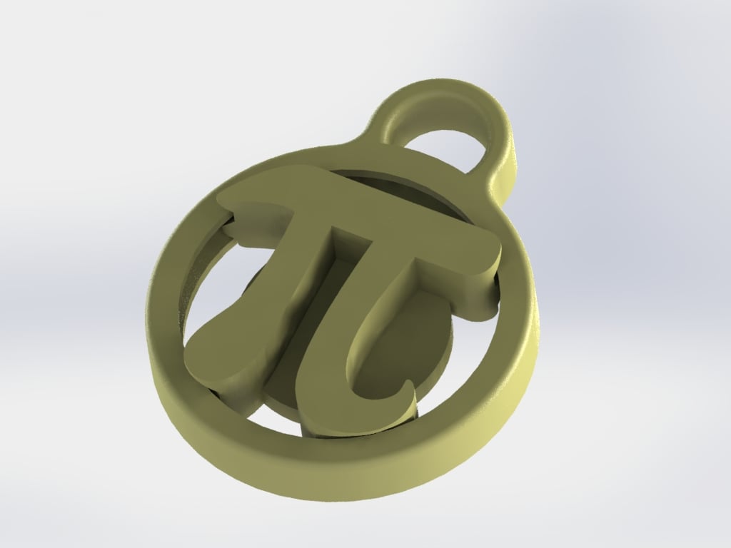 Pi Day "Rotating" Keychain Fob