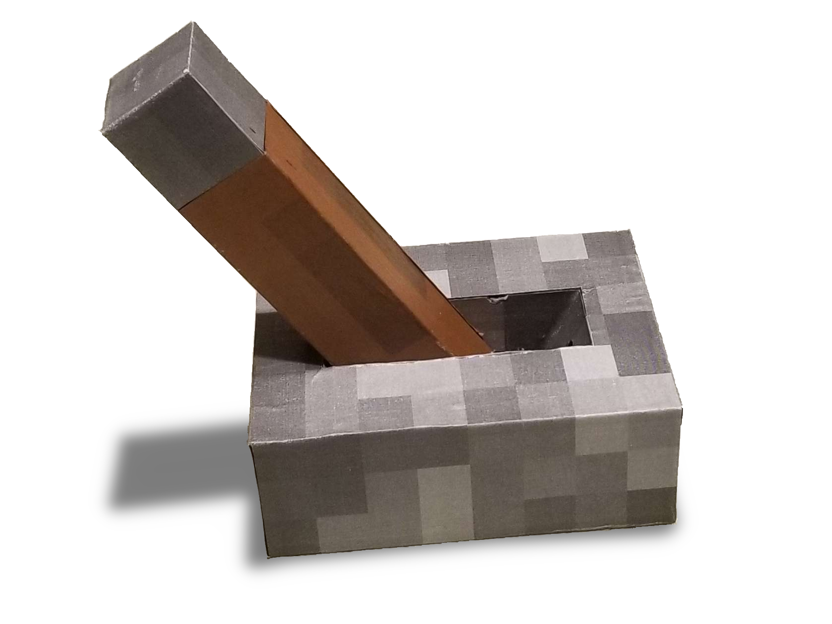Minecraft lever toggle light switch cover (+ decoupage textures)