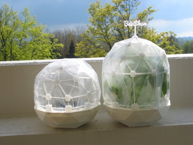 Flexible Mini Greenhouse-Dome with Pot (clickable)