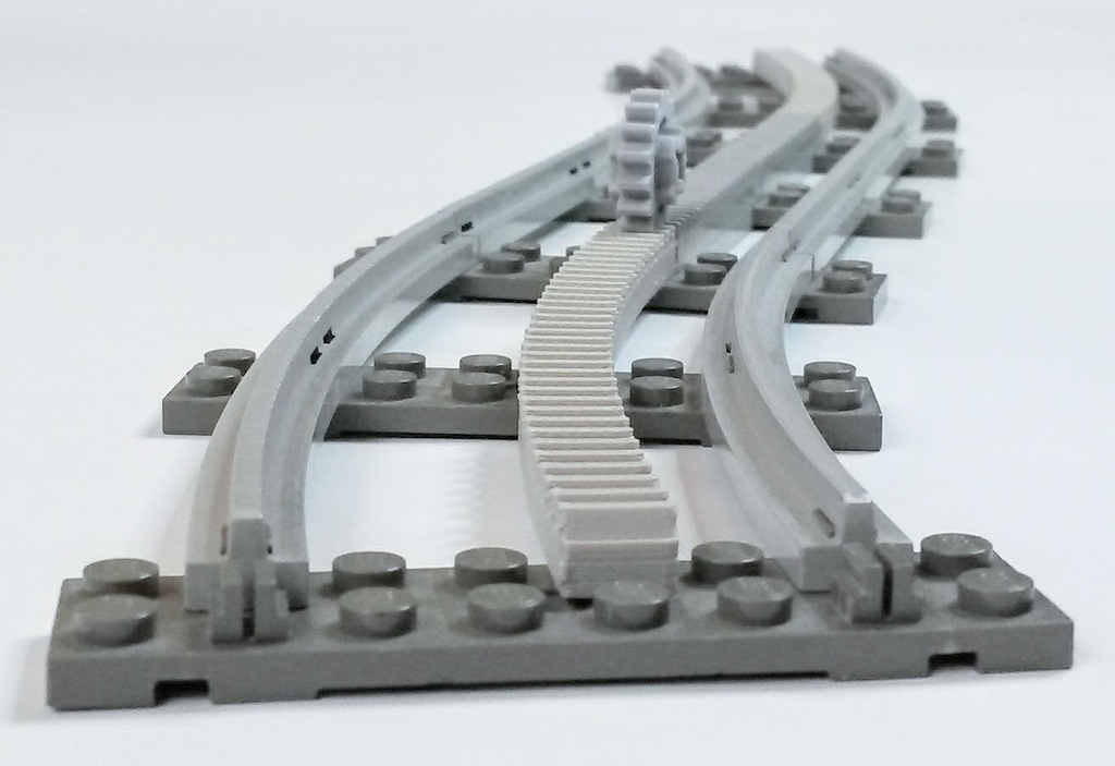 Curved Racks for Lego Train Tracks