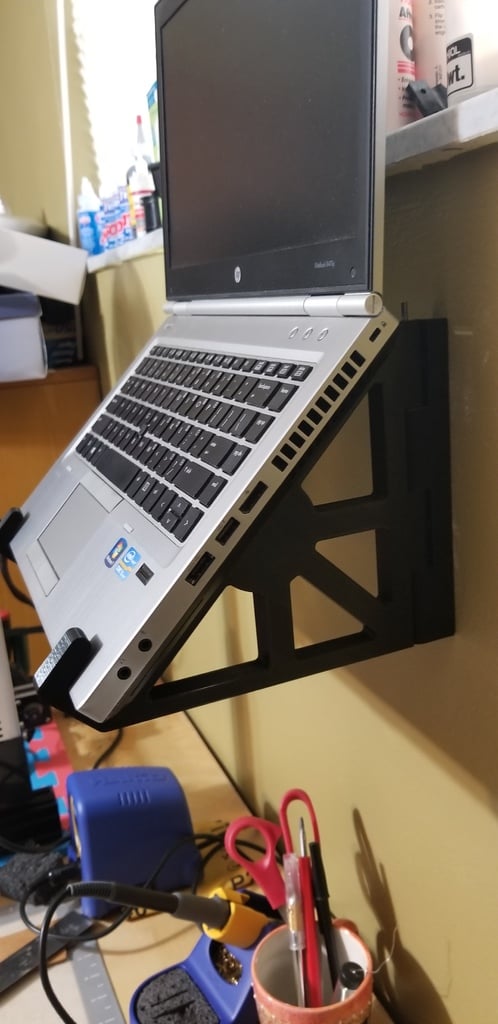 Folding laptop wall mount