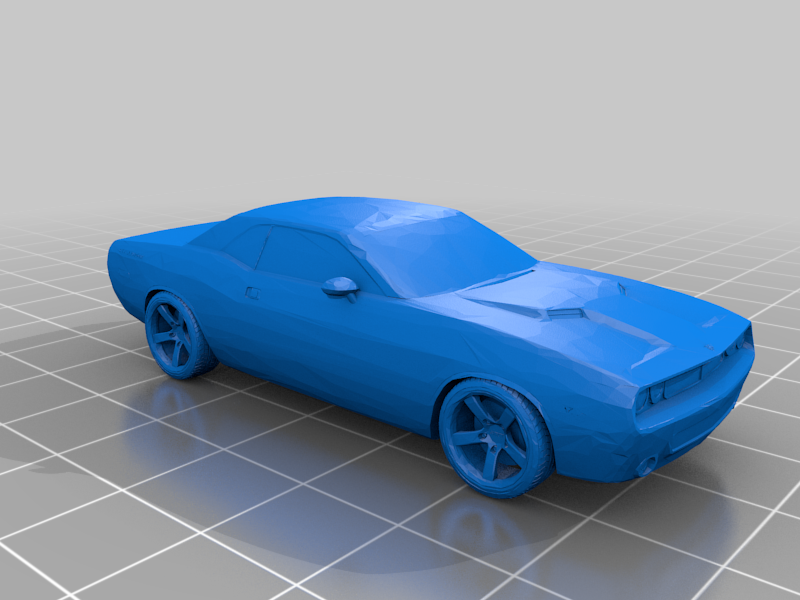 Remixed Dodge Challenger with Key Chain & scaled to size