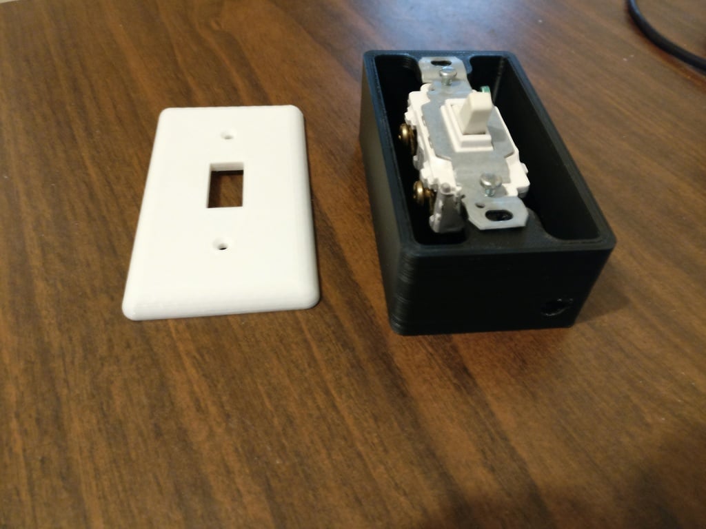 Light switch box and cover for LED strip lights