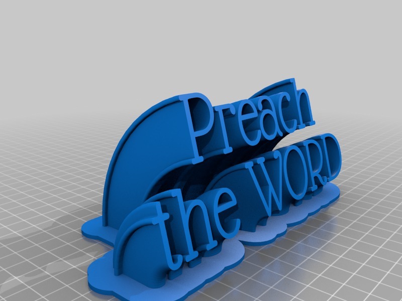 Preach the WORD Sweeping 2-line name plate