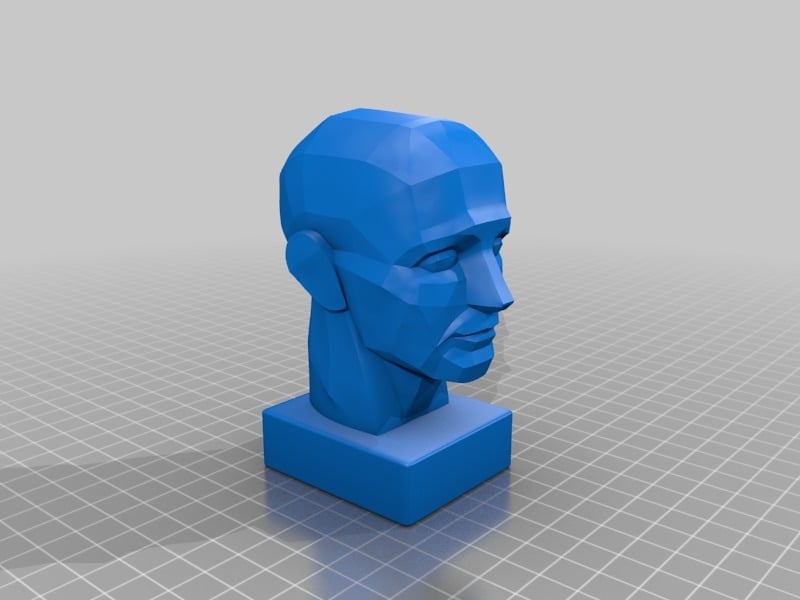 Planar Head Sculpture by Oleg Toropygin