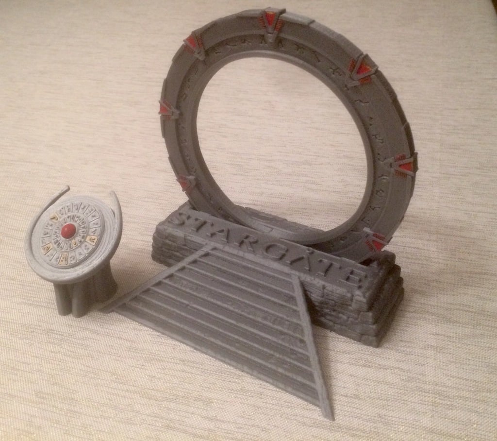 Stone Base for 28mm Stargate with text and DHD