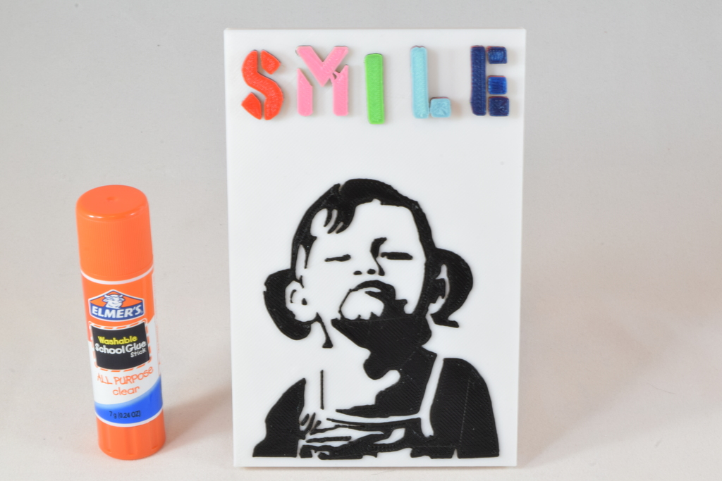 Banksy "Smile" Stencil Graffiti Art