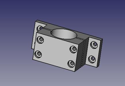 Parametric Pipe Clamp - FreeCAD