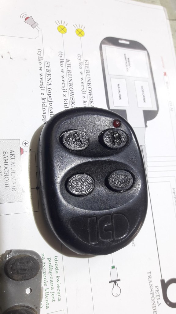 ICD remote fob buttons