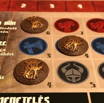 Blood Rage clan tokens for the board game
