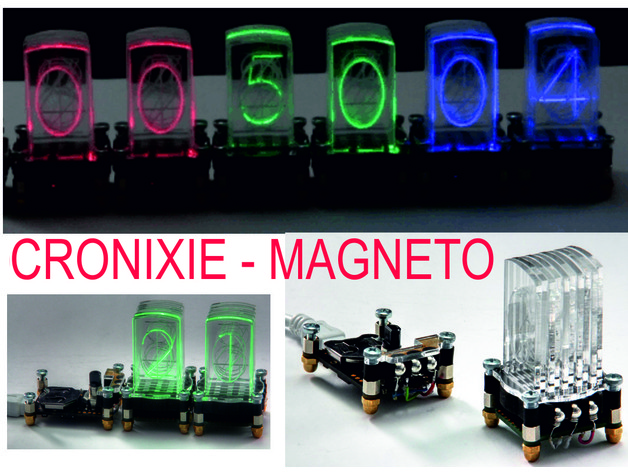 CRONIXIE-MAGNETO, the new version with mini LED SK6812