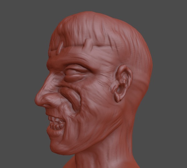 Zombie Head Sculpt