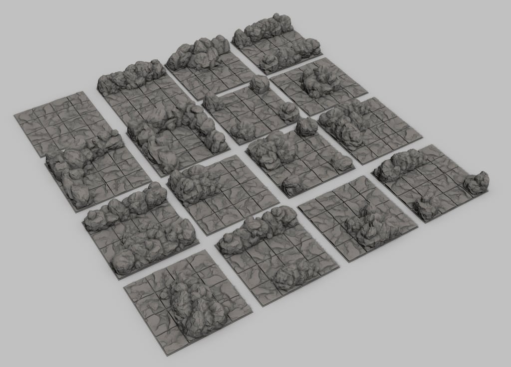 Modular cave tiles - Tiles de caverna modulares 