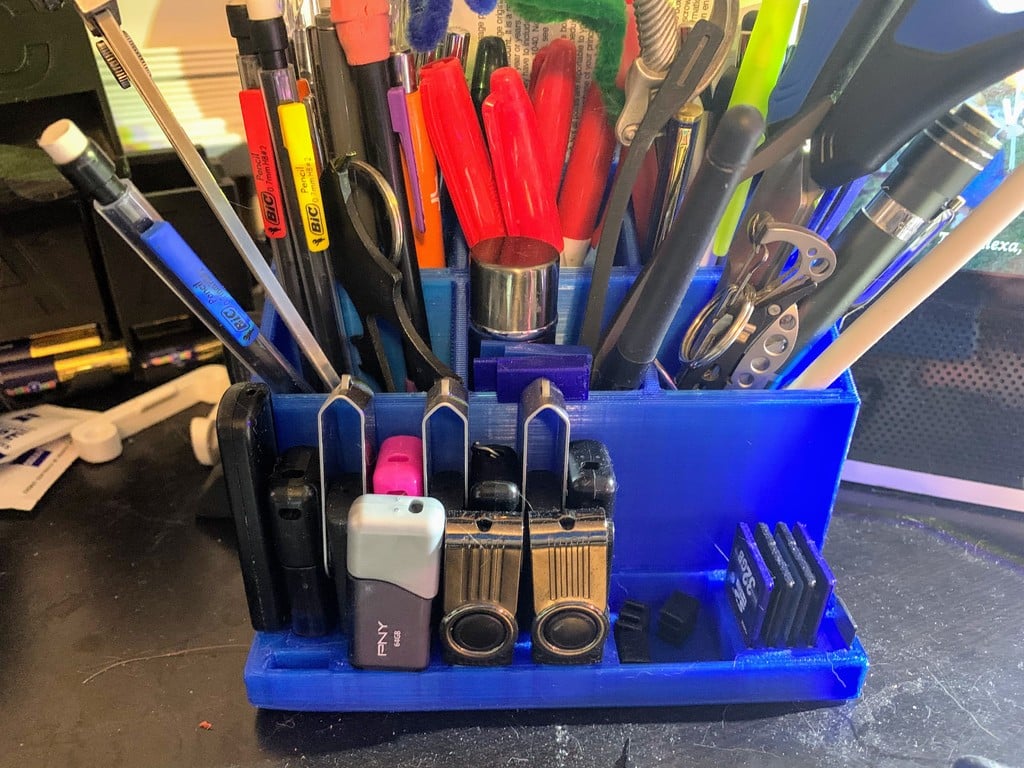 Desk Organizer with USB and SD Slots