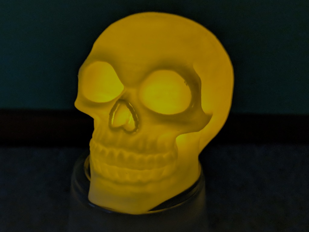 Minimalist Glowing Skull